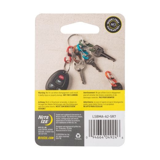 Assorted S-Biner MicroLock Aluminum-5/Pack