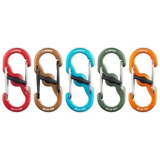 Assorted S-Biner MicroLock Aluminum-5/Pack