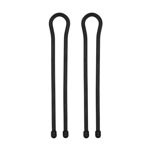 18" Black Gear Tie Reusable Rubber Twist Tie-2/Pack