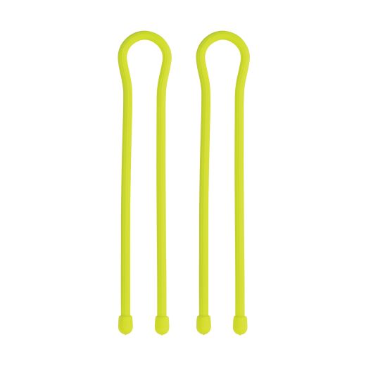 18" Neon Yellow Gear Tie Reusable Rubber Twist Tie-2/Pack