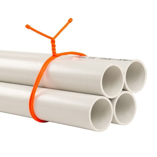 64" Gear Tie Reusable Rubber Twist Tie-Bright Orange