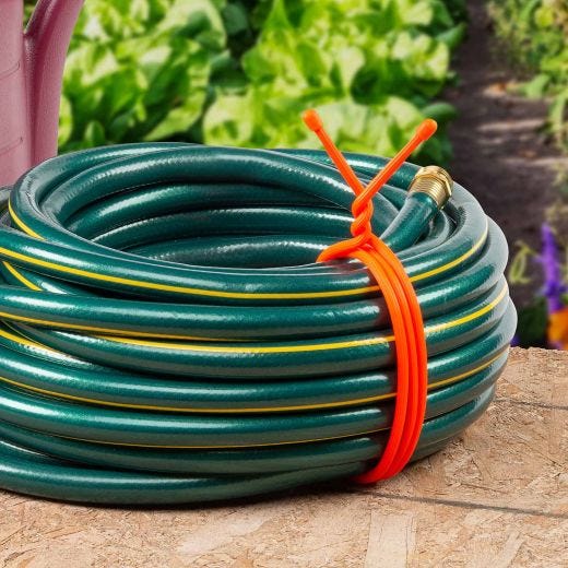 64" Gear Tie Reusable Rubber Twist Tie-Bright Orange