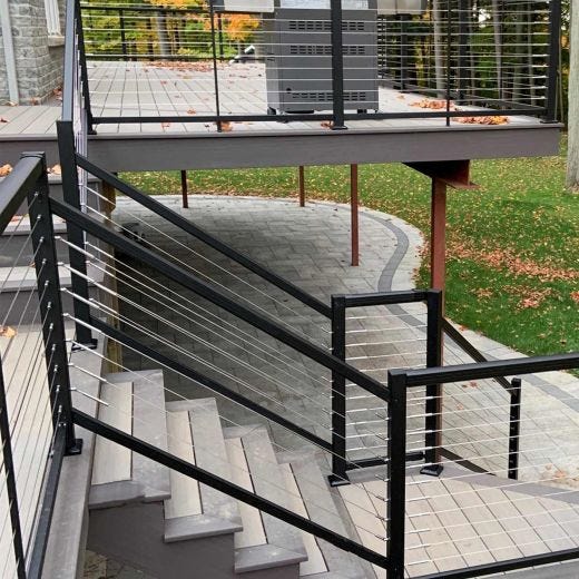 Vista Cable Rail 42" Top Stair Post