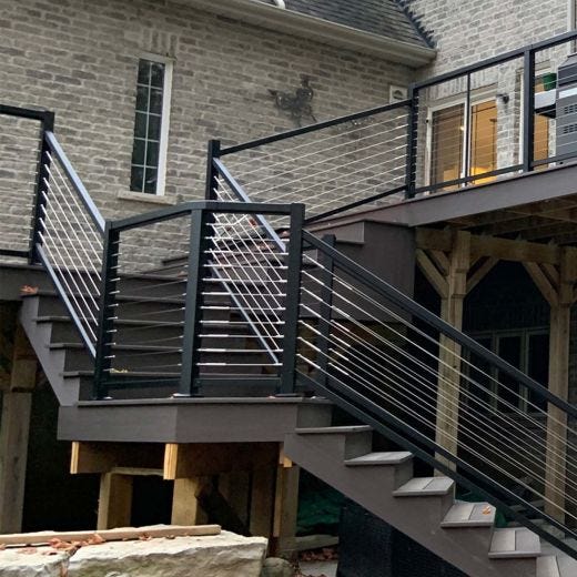 Vista Cable Rail Bottom Stair Post