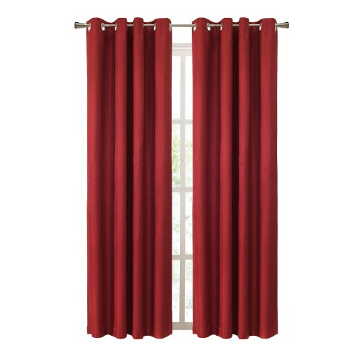 52" x 84" Adora Blackout Grommet-Red