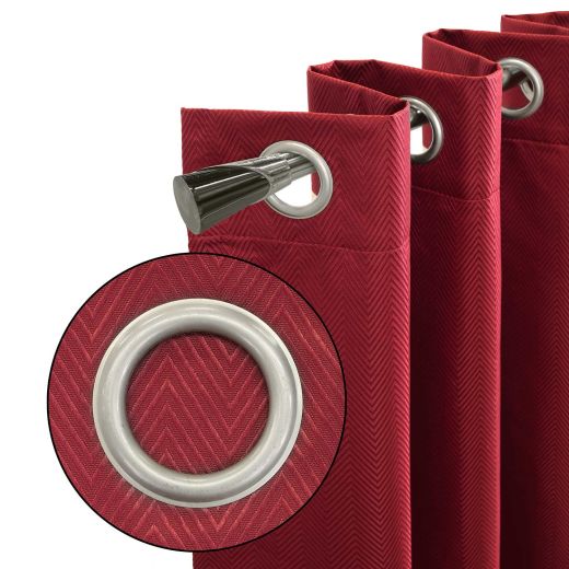 52" x 84" Adora Blackout Grommet-Red