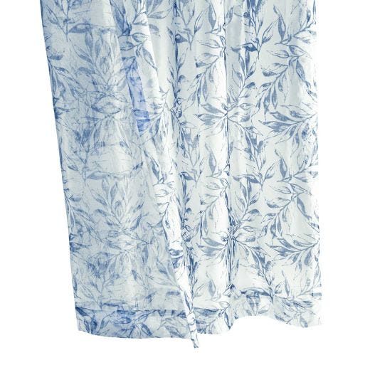 52" x 84" Jenny Sheer Botanical Print Grommet-Indigo
