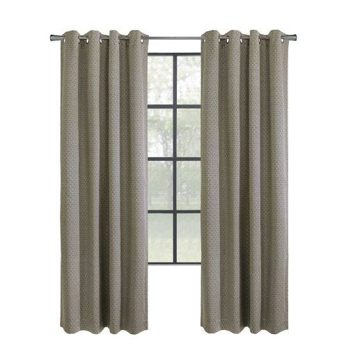 52" x 84" Matthew Blackout Grommet-Linen Leaf