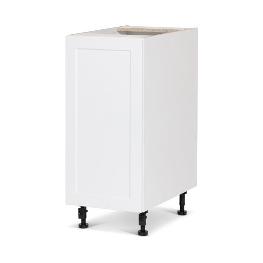 15" White Thermafoil Shaker Base Cabinet