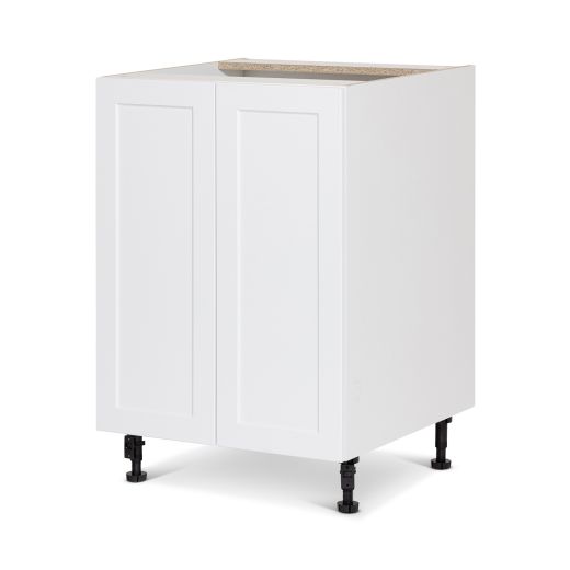 24" White Thermafoil Shaker Base Cabinet