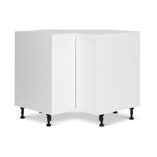 36" x 36" White Thermafoil Shaker Base Corner Cabinet