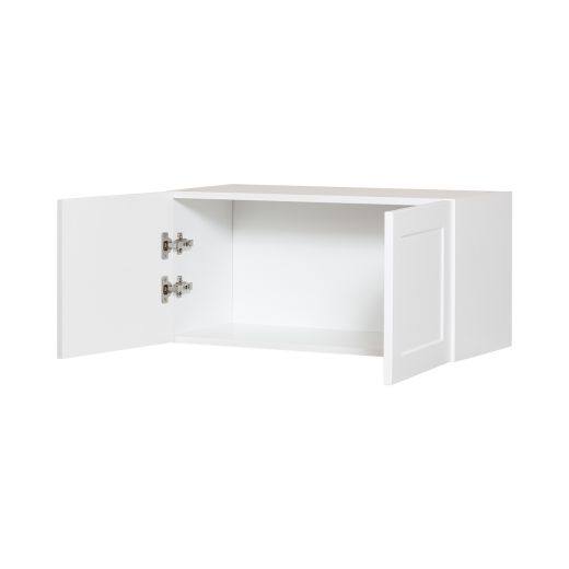 30" x 14" White Thermafoil Shaker Refrigerator Cabinet
