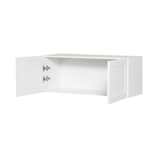 36"x 14" White Thermafoil Shaker Refrigerator Cabinet