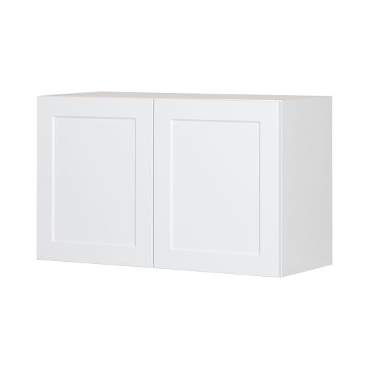 30" x 18" White Thermafoil Shaker Wall Oven Cabinet