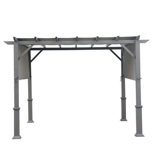 Pergola with Adjustable Sunshade-11'x11'