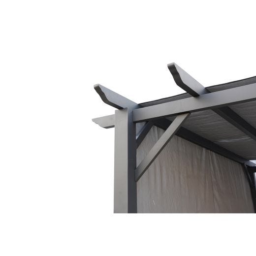 Pergola with Adjustable Sunshade-11'x11'