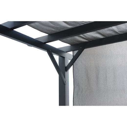 Pergola with Adjustable Sunshade-11'x11'