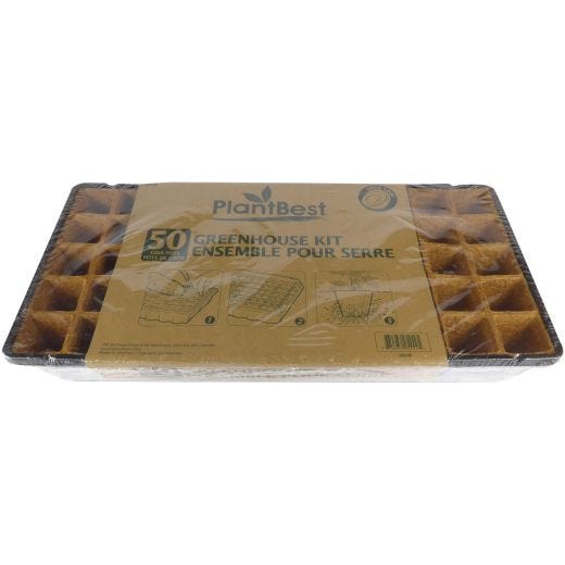 Coconut Coir Pot Greenhouse Kit 50 Cell
