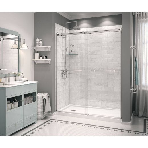 Zone 60" x 32" Square Shower Base Acrylic-White