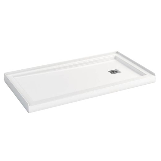 Zone 60" x 32" Square Shower Base Acrylic-White