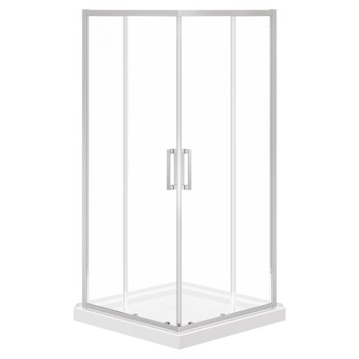 Ensemble de douche carrée Scarlet 36 x 36 po, chromé