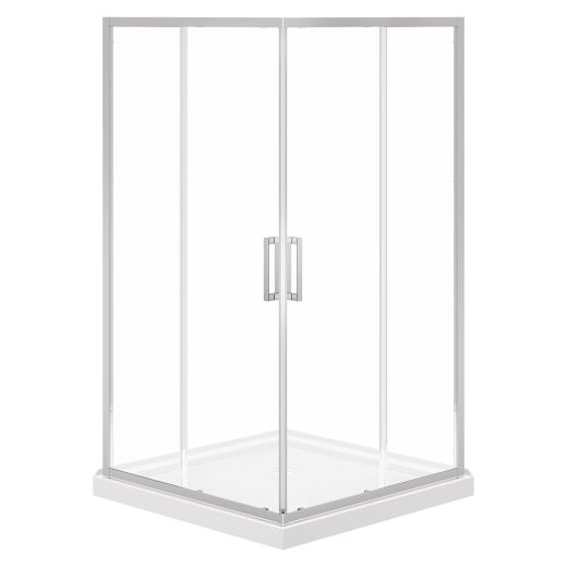 Paroi de douche en coin universelle 42 po, blanc