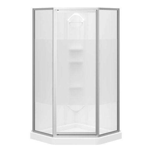 Ensemble de douche Orchid 38 x 38 po avec verre sérigraphié