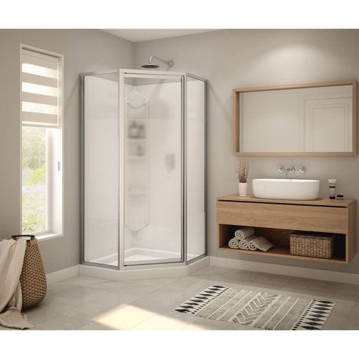 Ensemble de douche Orchid 38 x 38 po avec verre sérigraphié