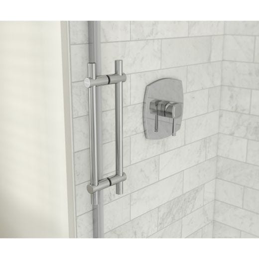 Porte de douche 8 mm Odyssey SC 57 à 59,5 x 78 po, chromé