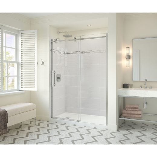 Porte de douche 8 mm Odyssey SC 57 à 59,5 x 78 po, chromé