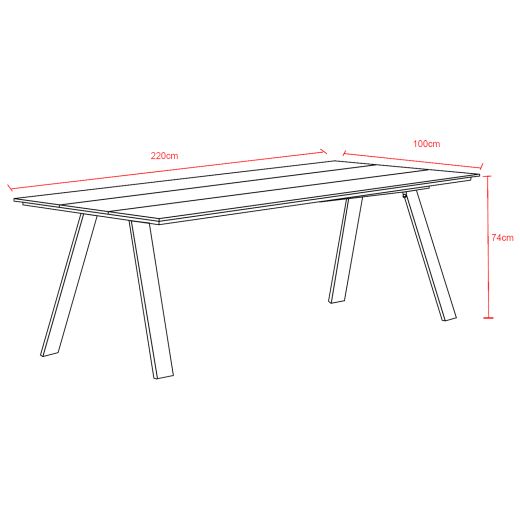 La Manche Composite Table-39"x83"