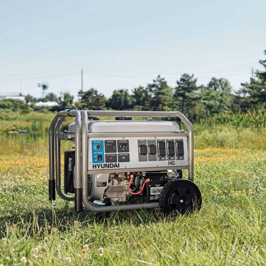 Hyundai 8,750W Electric Start Portable Gas Powered Generator