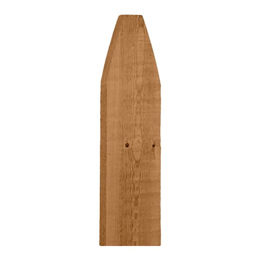Brown Pressure Treated 3-3/5" x 72" Gothic Picket