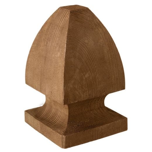 Brown Pressure Treated 5" French Gothic Top