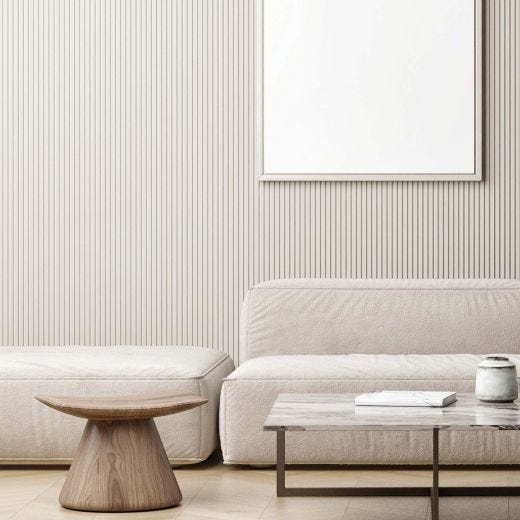1/2" x 5-3/8" x 8" Primed MDF Slatwall Paneling