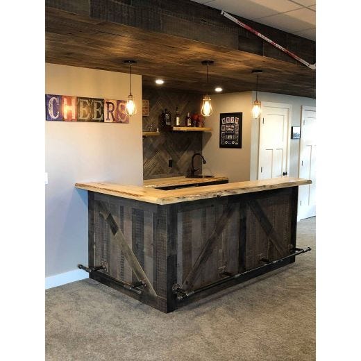 AS-IS BRAND Wood Walls Rustic Planks 20 Sq-Ft
