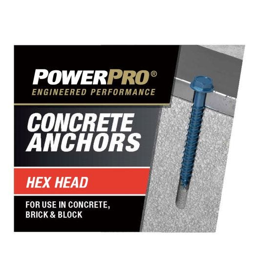 1/4 x 4 Concrete Screw Hex Head Drive-100/Pack