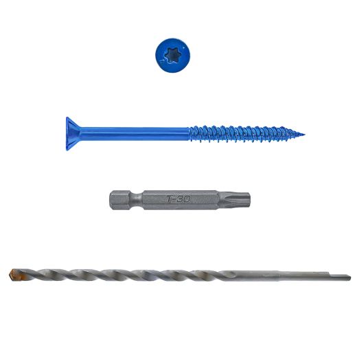1/4 x 3-3/4 Concrete Screw Flat Head Torx-100/Pack