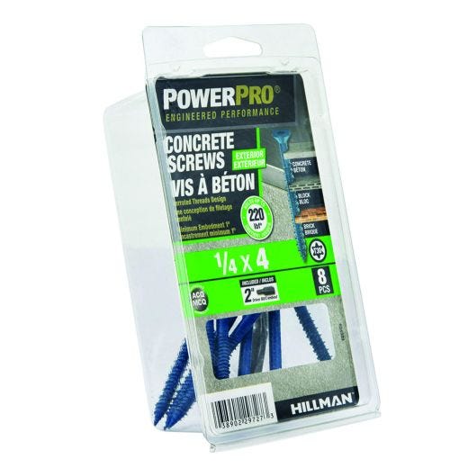 1/4 x 4 Concrete Screw Flat Head Torx-8/Pack