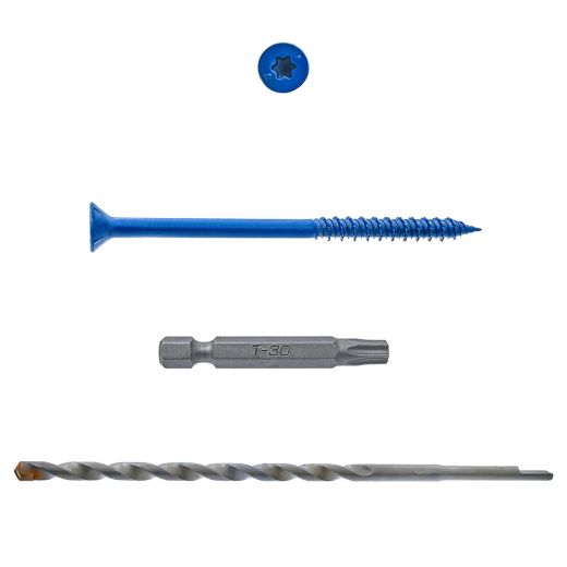 1/4 x 4 Concrete Screw Flat Head Torx-100/Pack