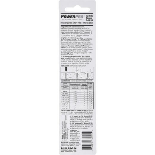 5/32" x 4-1/2" Power Pro Carbide Tipped Drill Bit