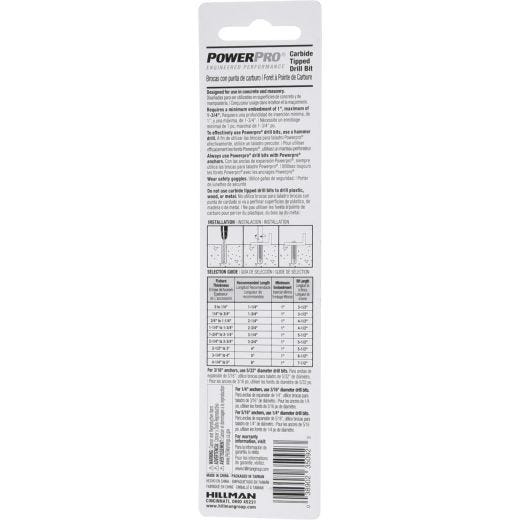 Mèche à pointe en carbure Power Pro 3/16" x 3-1/2"
