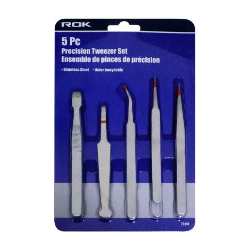 5 Piece Tweezer Set