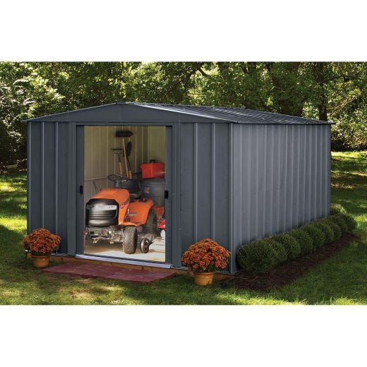 Space Maker 10'x12'x6' Electro Galvanized Metal Shed Anthrac