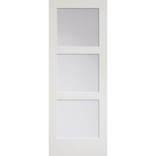 24" x 80" 3 Panel Clear Interior Door