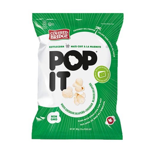 Pop It Popcorn White Cheddar Jalapeno 125g