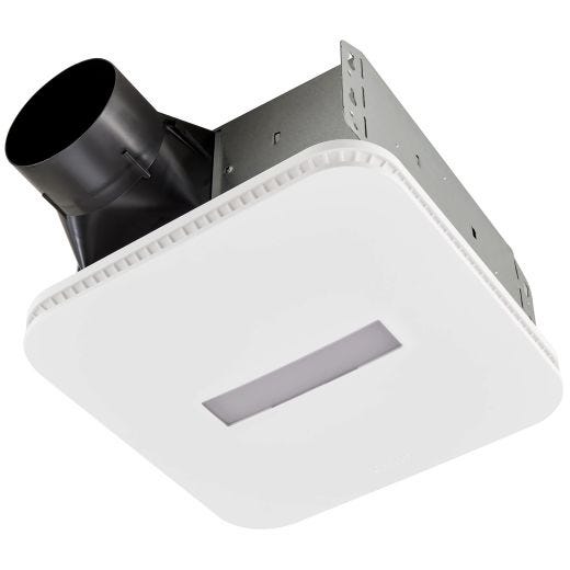 80 CFM Bathroom Exhaust Fan With CCT LED Light CleanCover Gr