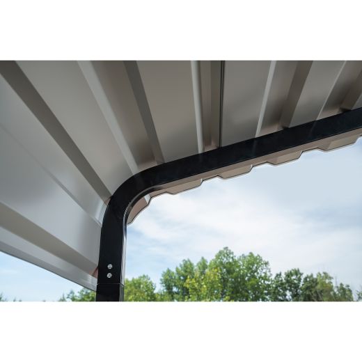Galvanized Steel Carport 10'x15'x7'-Black/Charcoal