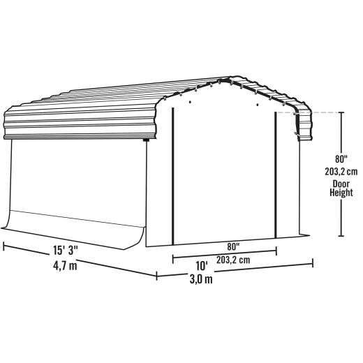 Arrow Carport Enclosure Kit 10 x 15