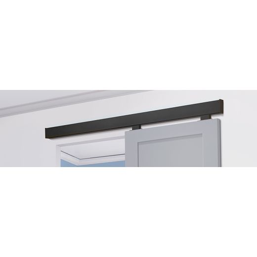 611 Black Aluminium Fascia Track And Hardware Kit 73-1/2"